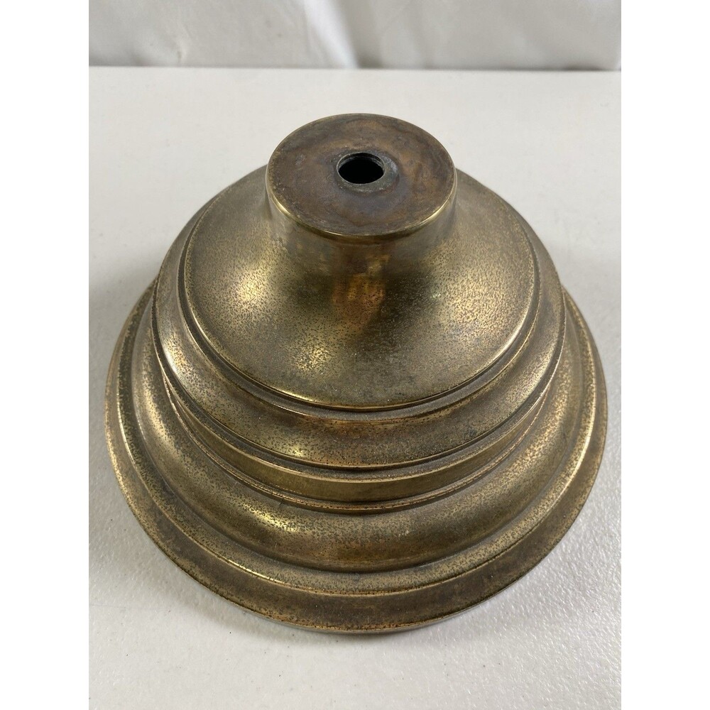 Antique Brass Large Table Lamp Base 9 3/8” Diameter #220
